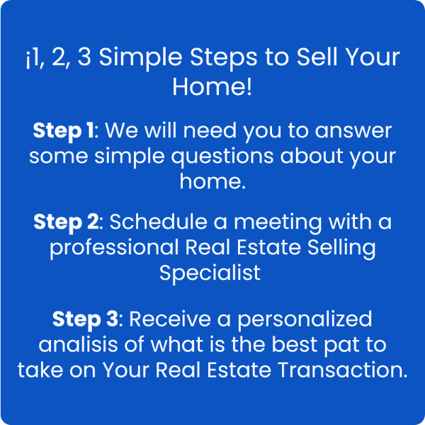¡1, 2, 3 Simple Steps to Sell Your Home!