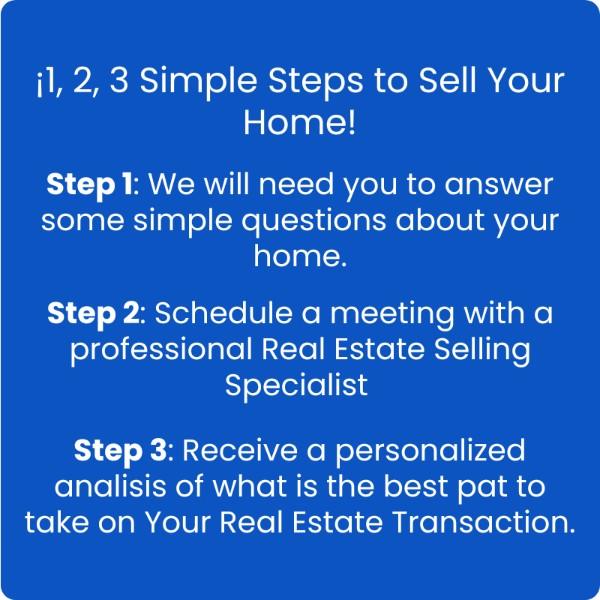 ¡1, 2, 3 Simple Steps to Sell Your Home!