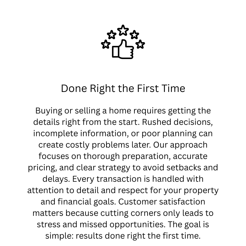 Done Right the First Time