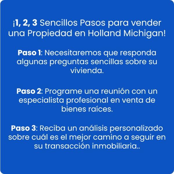 ¡1, 2, 3 Simples Pasos para Vender una Propiedad en Holland Michigan!