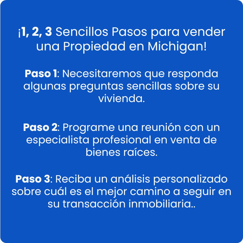 ¡1, 2, 3 Sencillos Pasos para Vender una Propiedad en Hudsonville Michigan!